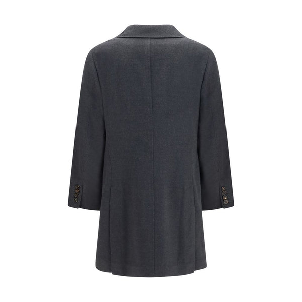 Brunello Cucinelli Gray Cashmere Coat