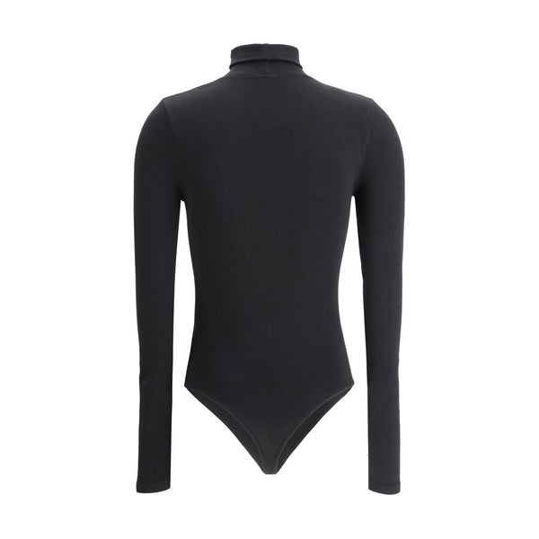 Wolford Black Cotton Bodysuit