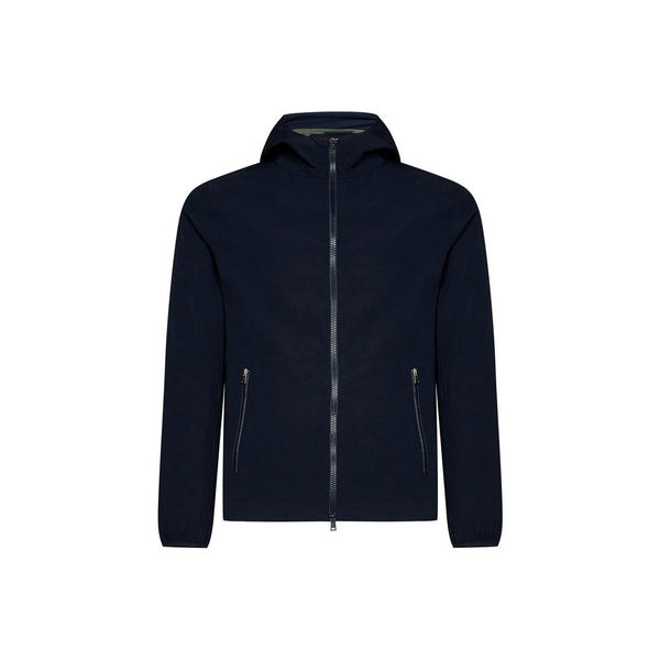 Herno Blue Elastane Shell Jacket