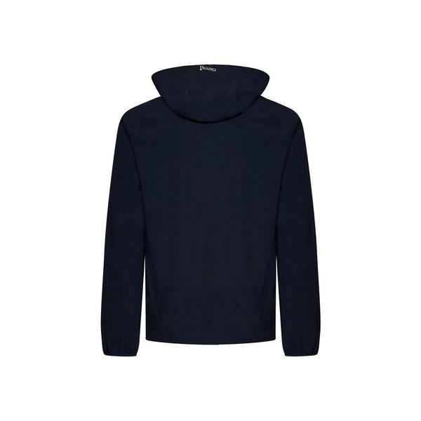 Herno Blue Elastane Shell Jacket