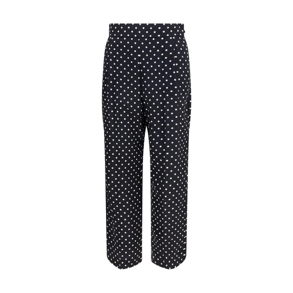 Valentino Garavani Black Silk Cropped Pants