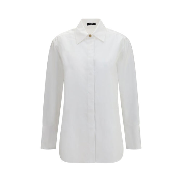 Balmain White Cotton Dress Shirt