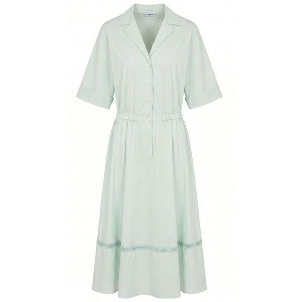 Malo Green Cotton Women Dress