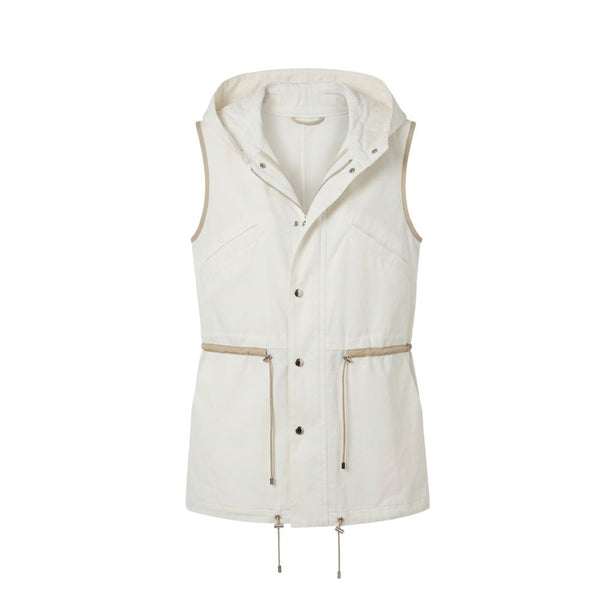 Malo White Cotton Women Jacket