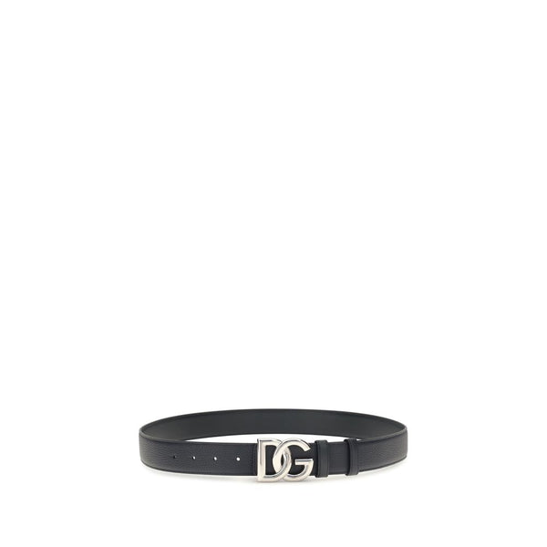 Dolce & Gabbana Black Calf Leather Bos Taurus Regular Belt
