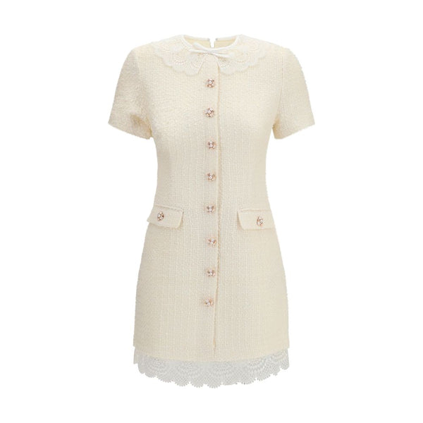 Self-Portrait Beige Polyester Casual Dress