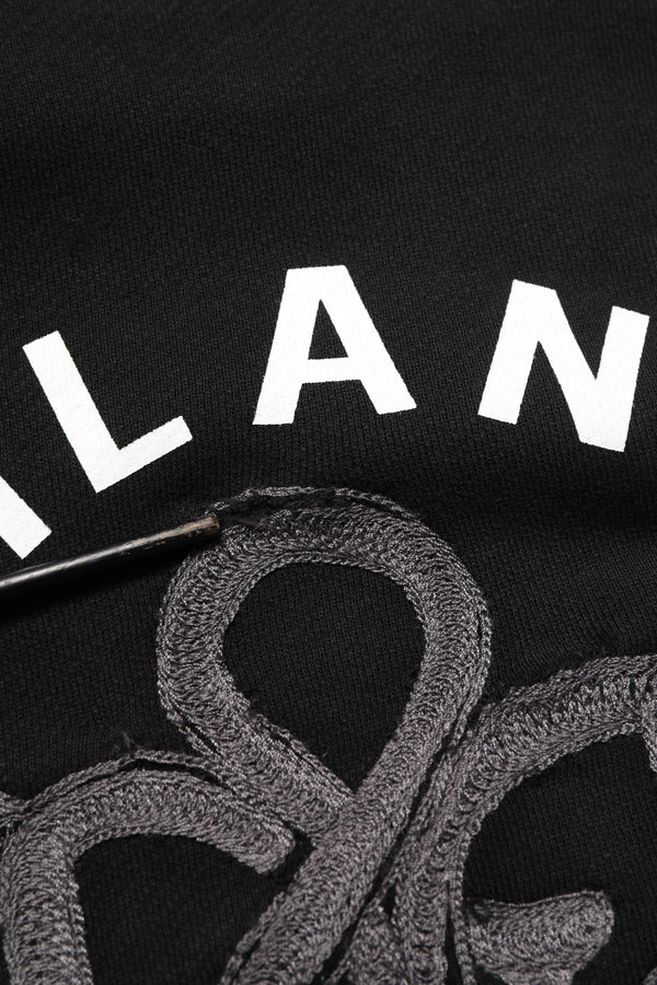 Dolce & Gabbana Black Cotton Milano1984 Print Hoodie Sweater