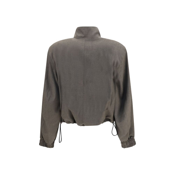 The Attico Brown Wool Oves Aries Bomber