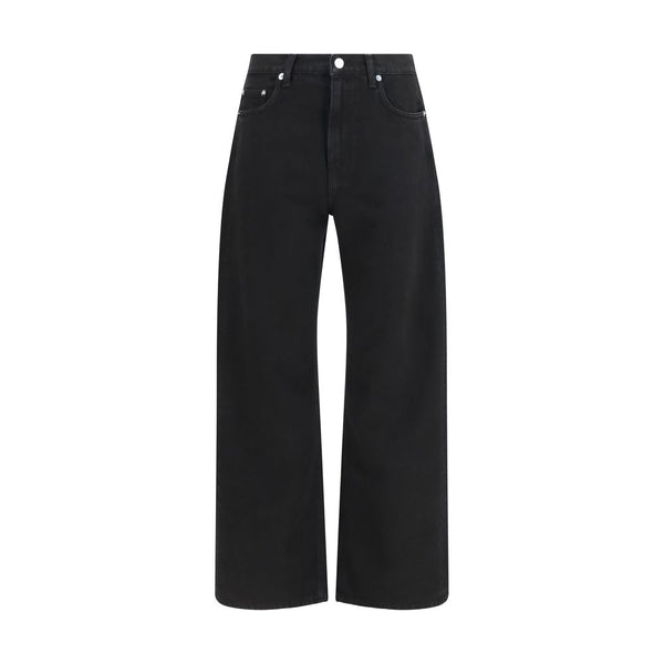 Haikure Black Cotton Straight-Leg Jeans