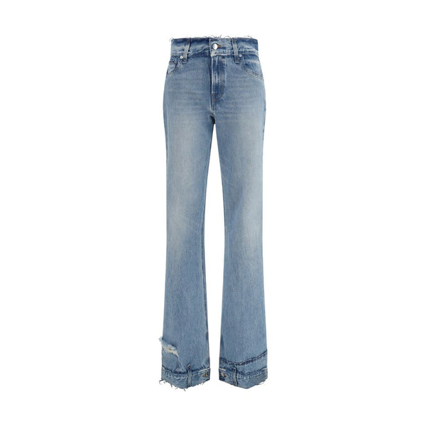 Haikure Blue Cotton Flared Jeans