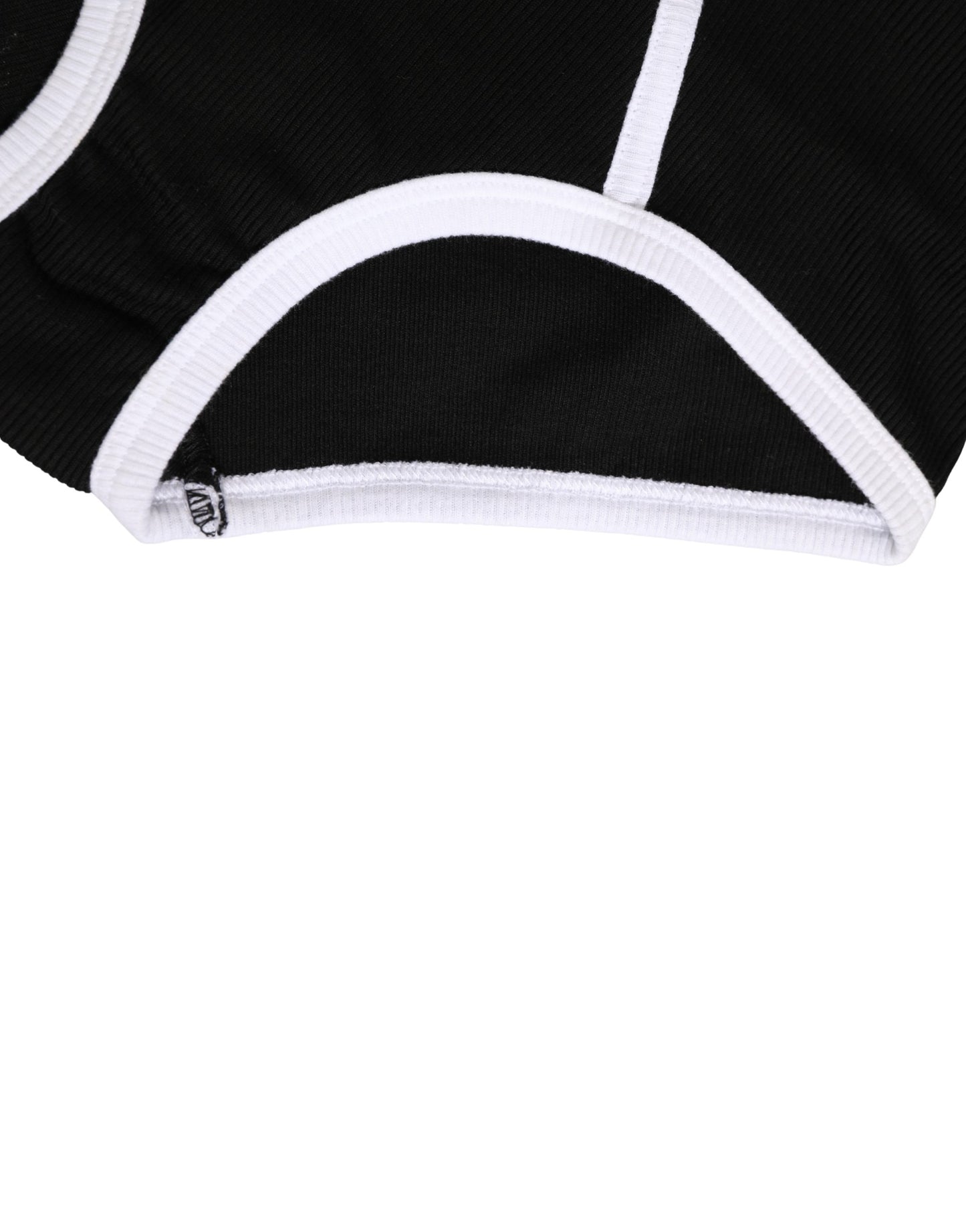 Dolce & Gabbana Black White Logo Waistband Coulotte Panty Underwear