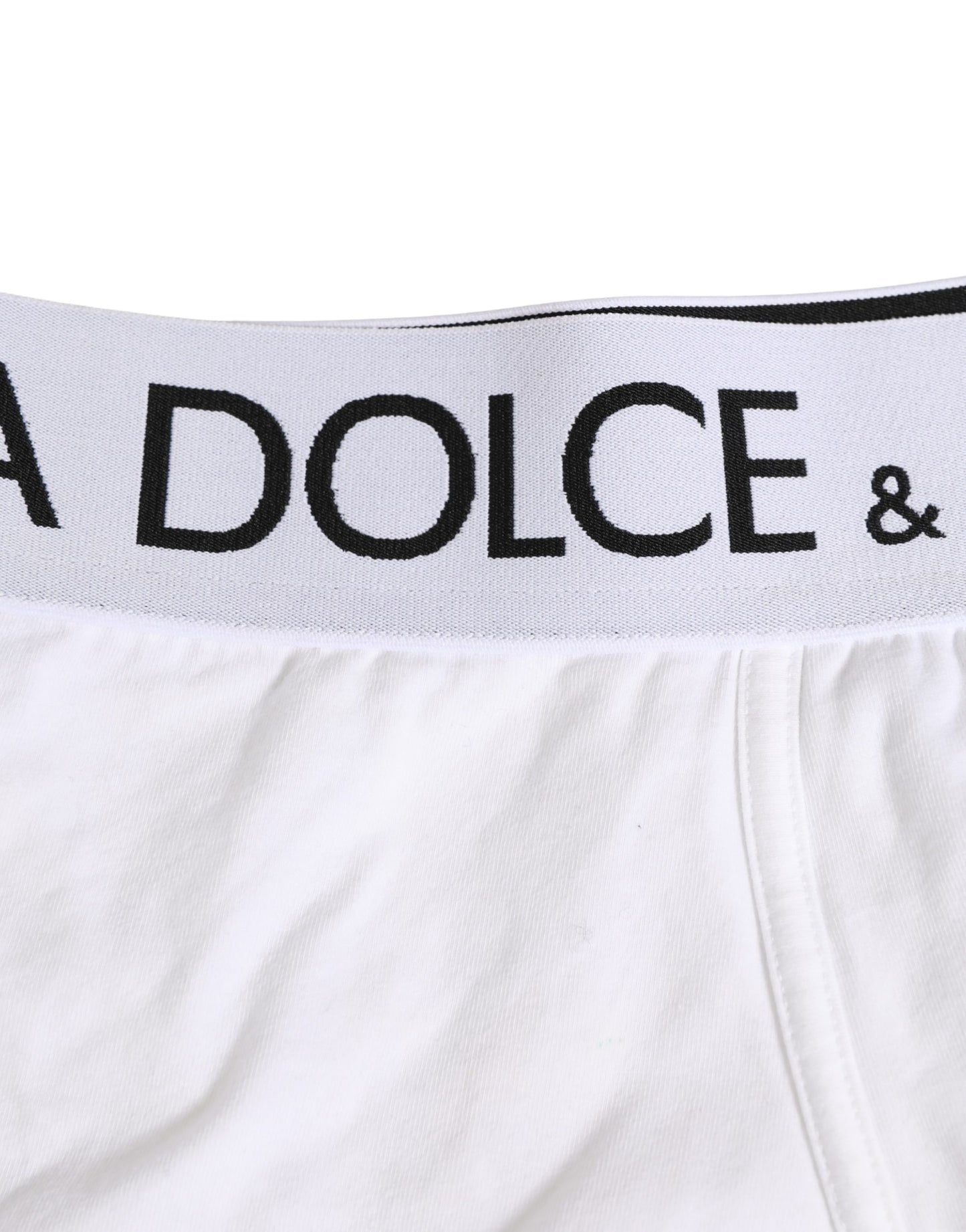 Dolce & Gabbana White Cotton Stretch Regular Boxer Underwear