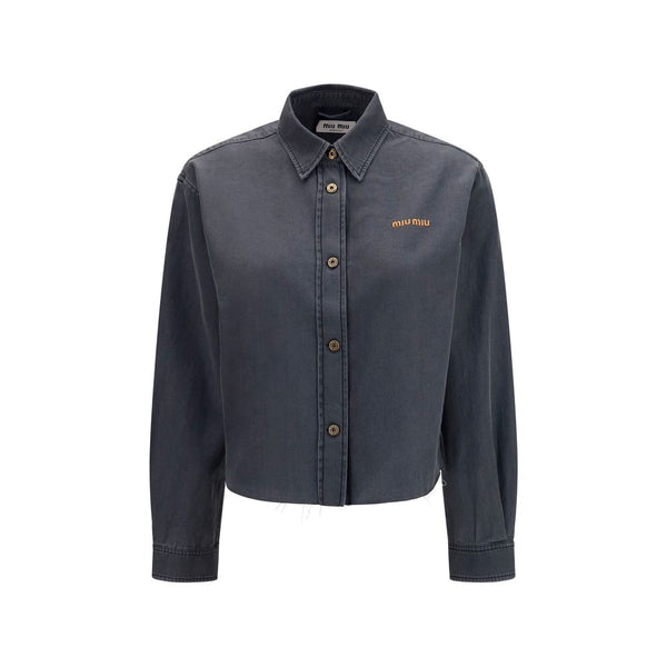 Miu Miu Gray Denim Shirt