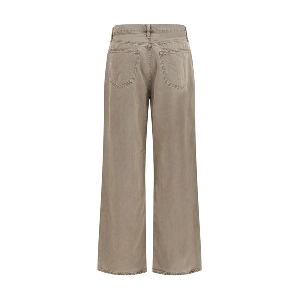 Agolde Brown Cotton Casual Pants