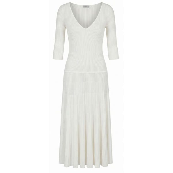 Malo White Cotton Women Dress