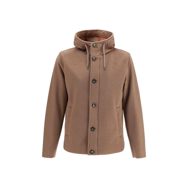 Herno Brown Polyester Full-Length Jacket