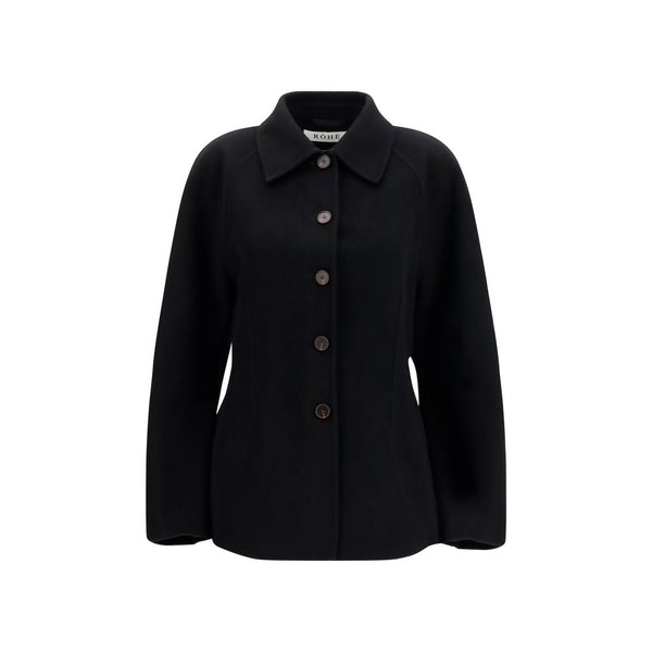 Rohe Black Wool Oves Aries Full-Length Jacket