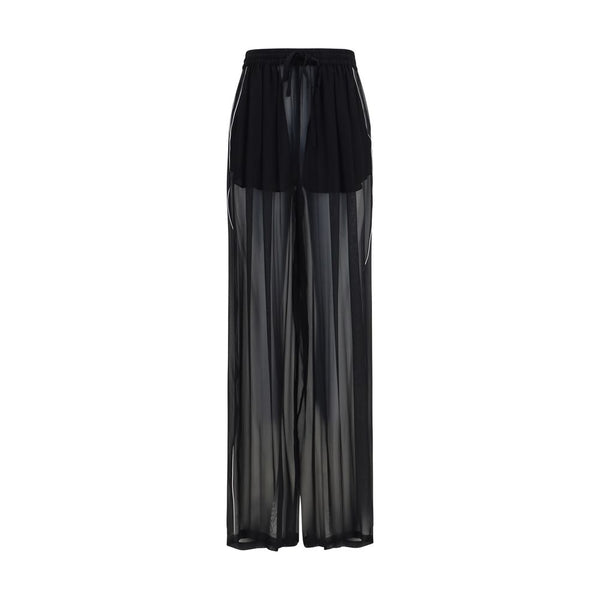 Dolce & Gabbana Black Silk Casual Pants