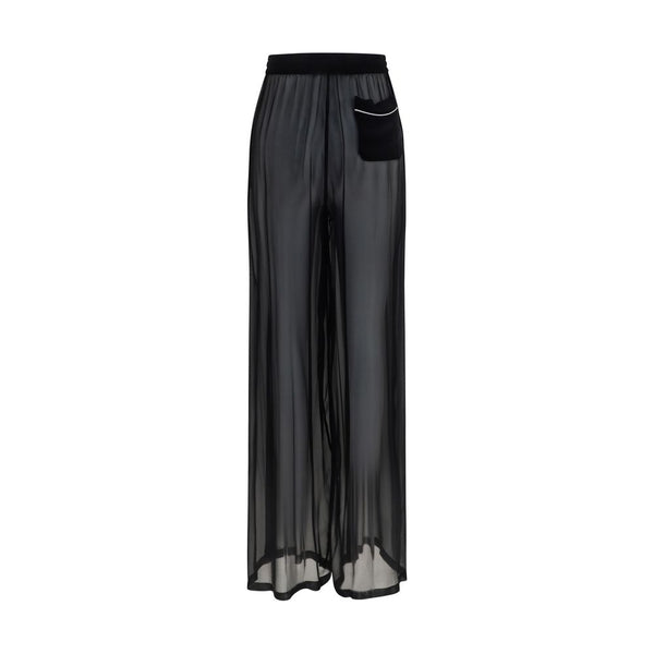 Dolce & Gabbana Black Silk Casual Pants