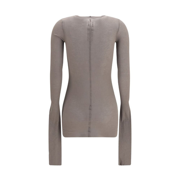 Rick Owens Gray Viscose Long Sleeve T-Shirt
