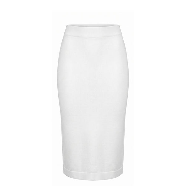 Malo White Cotton Women Skirt