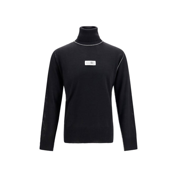 MM6 Black Wool Oves Aries Turtleneck
