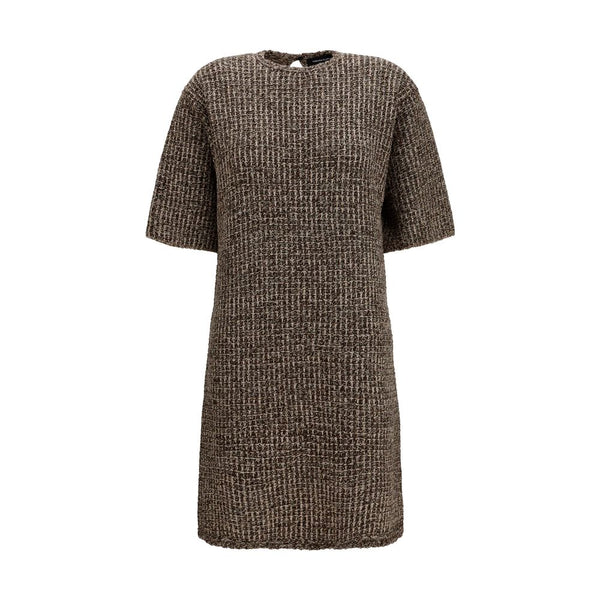Fabiana Filippi Brown Wool Oves Aries Casual Dress