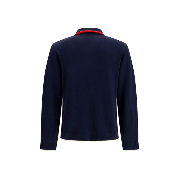 Casablanca Blue Wool Oves Aries Full-Length Jacket