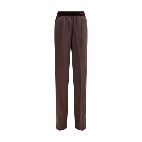 Tom Ford Brown Silk Casual Pants