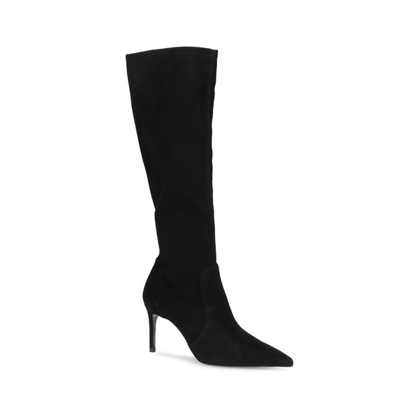 Stuart Weitzman Black Calf Leather Bos Taurus Boots