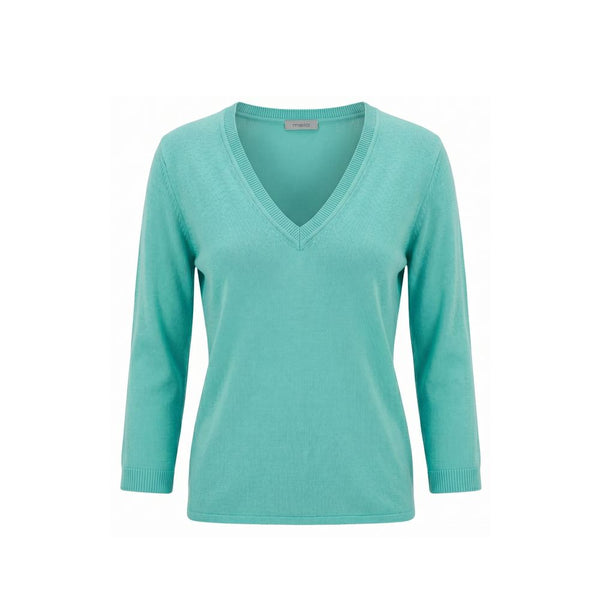 Malo Blue Cotton Women Sweater