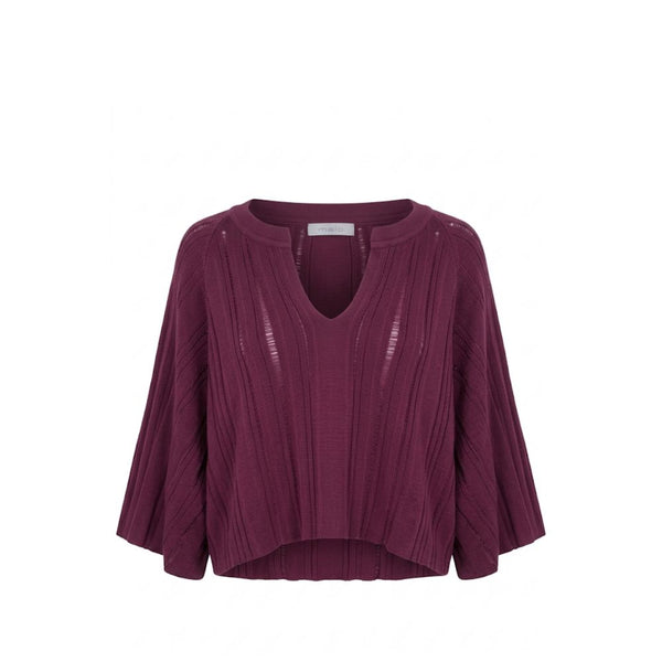 Malo Purple Cotton Women Sweater