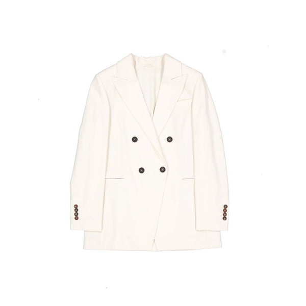 Brunello Cucinelli White Virgin Wool Blazer