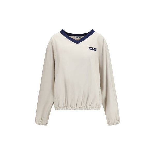 Miu Miu Beige Recycled Polyester Sweatshirt