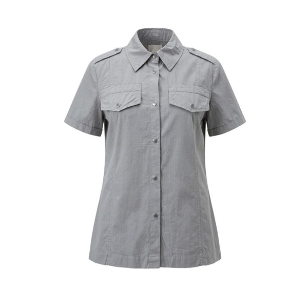 Mr&Mrs Italy Grey Cotton Women Shirt