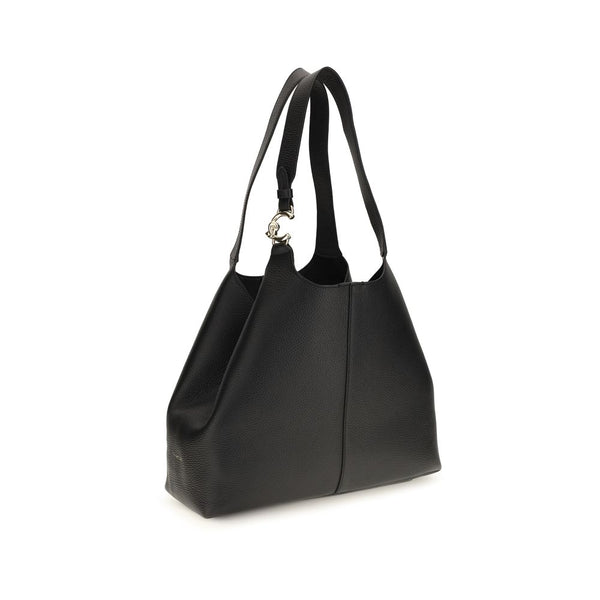 Coccinelle Black Calf Leather Bos Taurus Shoulder Bag