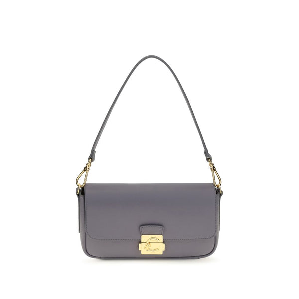 Coccinelle Blue Calf Leather Bos Taurus Shoulder Bag