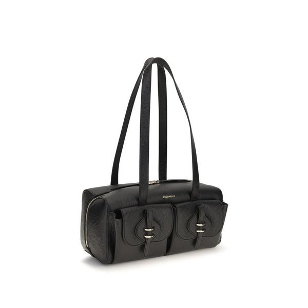 Coccinelle Black Calf Leather Bos Taurus Shoulder Bag