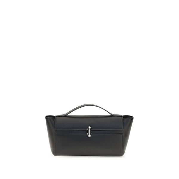Savette Black Calf Leather Bos Taurus Clutch Bag