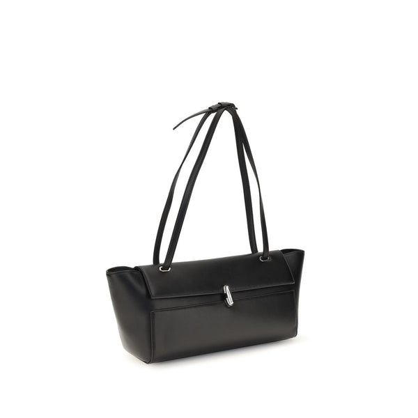 Savette Black Calf Leather Bos Taurus Shoulder Bag