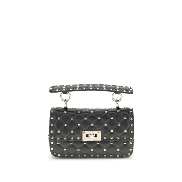 Valentino Garavani Black Calf Leather Bos Taurus Handbag