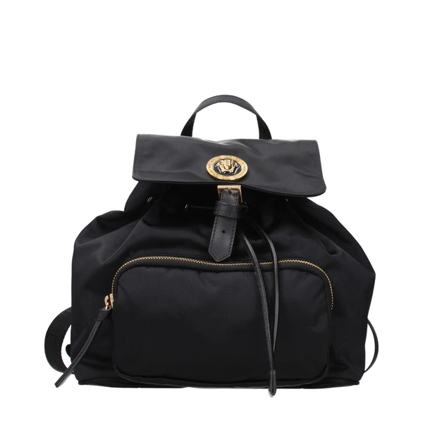 Versace Black Fabric Backpack