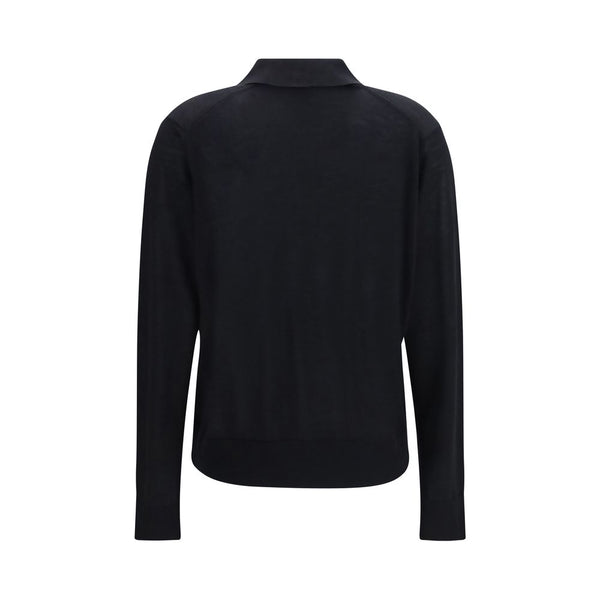 Loulou De Saison Black Cashmere Dress Shirt