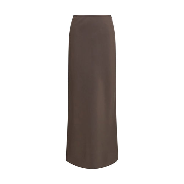 Loulou De Saison Brown Silk Long Skirt