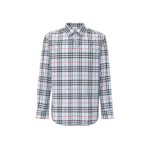 Burberry Blue Cotton Dress Shirt