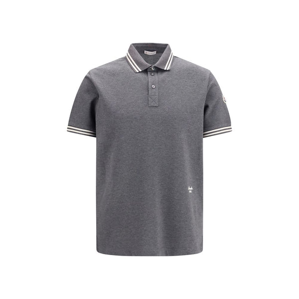 Moncler Gray Cotton Polo Shirt