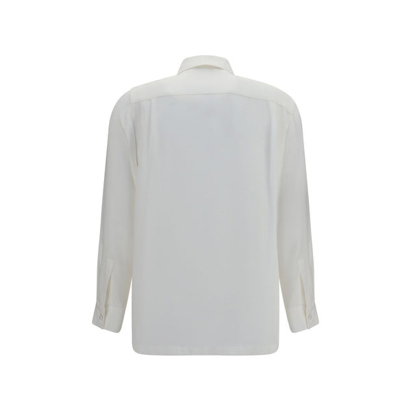 Max Mara White Silk Dress Shirt