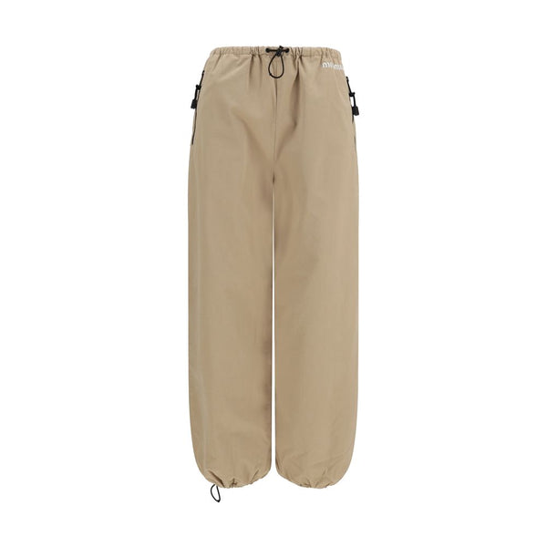 Miu Miu Beige Cotton Athletic Pants
