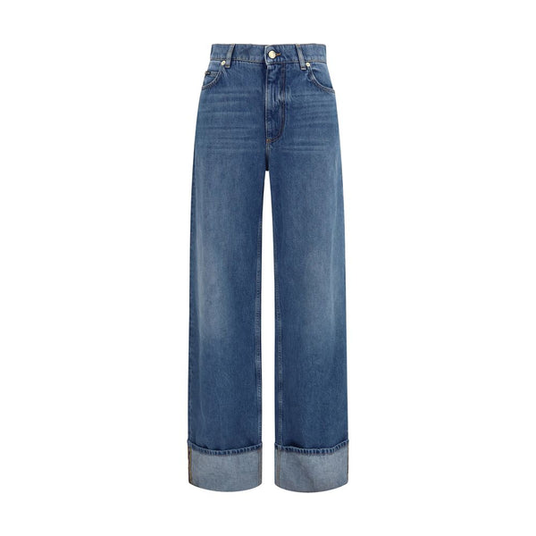 Dolce & Gabbana Blue Cotton Straight-Leg Jeans