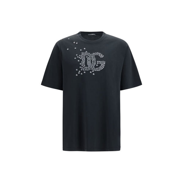 Dolce & Gabbana Black Cotton T-Shirt